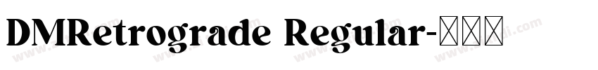 DMRetrograde Regular字体转换